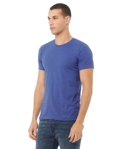 Bella Canvas 3001CVC Heather Round Neck - HTR True Royal - Image 2