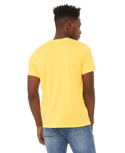 Bella Canvas 3001CVC Heather Round Neck - HTR Yellow - Image 2