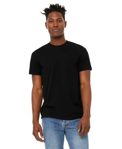 Bella Canvas 3001CVC Heather Round Neck - Solid Black Blend