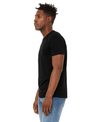 Bella Canvas 3001CVC Heather Round Neck - Solid Black Blend - Image 2