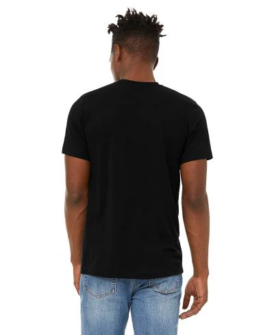 Bella Canvas 3001CVC Heather Round Neck - Solid Black Blend - Image 3