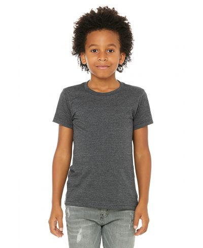 Bella Canvas 3001Y CVC Youth Heather Tee - Dark Grey HTR
