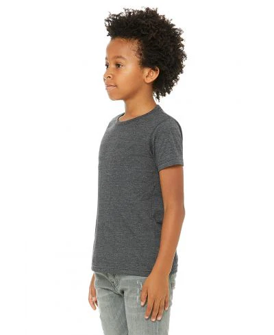 Bella Canvas 3001Y CVC Youth Heather Tee - Dark Grey HTR - Image 2