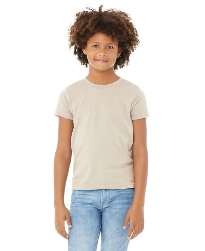 Bella Canvas 3001Y CVC Youth Heather Tee - HTR Dust