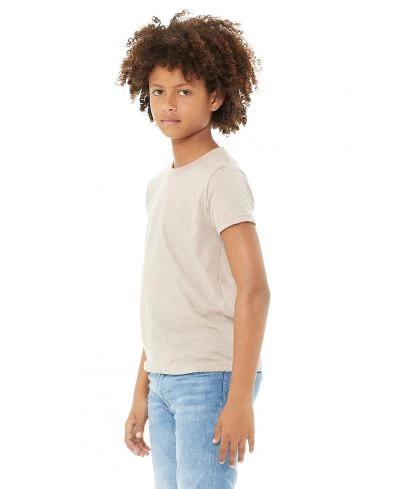 Bella Canvas 3001Y CVC Youth Heather Tee - HTR Dust - Image 2