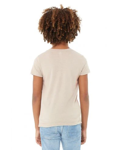 Bella Canvas 3001Y CVC Youth Heather Tee - HTR Dust - Image 3