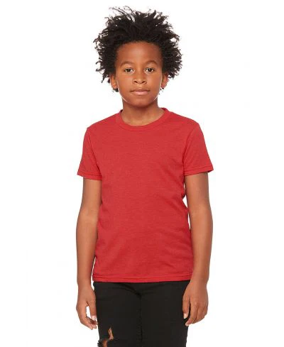 Bella Canvas 3001Y CVC Youth Heather Tee - HTR Red