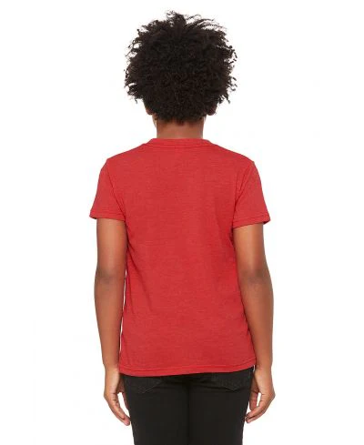 Bella Canvas 3001Y CVC Youth Heather Tee - HTR Red - Image 3