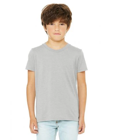 Bella Canvas 3001Y CVC Youth Heather Tee - HTR Stone