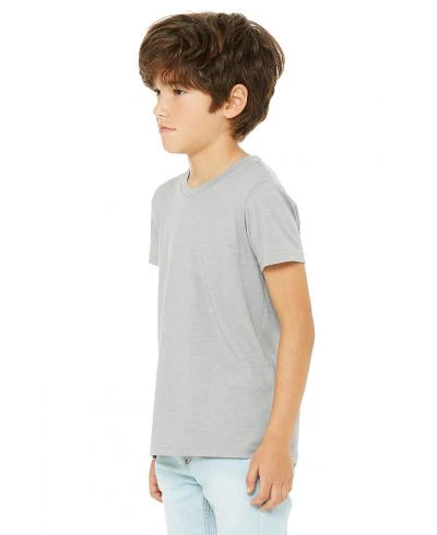 Bella Canvas 3001Y CVC Youth Heather Tee - HTR Stone - Image 2
