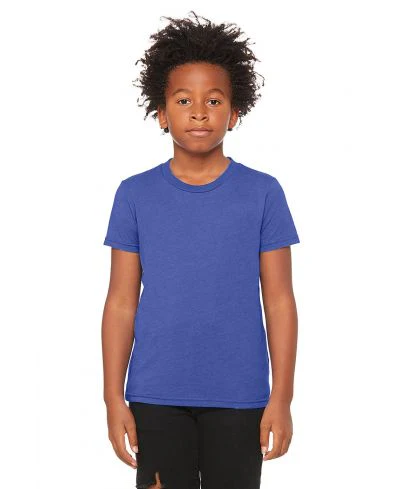 Bella Canvas 3001Y CVC Youth Heather Tee - HTR True Royal