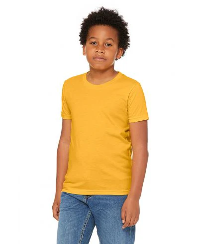 Bella Canvas 3001Y CVC Youth Heather Tee - HTR Yellow Gold - Image 2