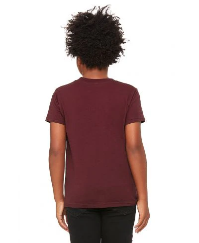 Bella Canvas 3001Y Youth Short Sleeve - Maroon - Image 3