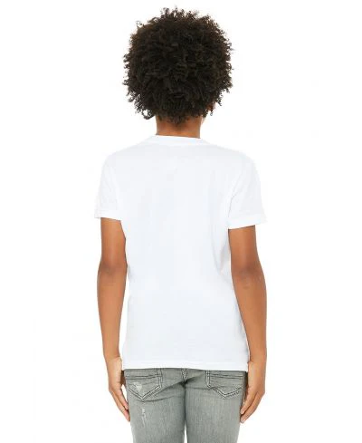 Bella Canvas 3001Y Youth Short Sleeve - White - Image 3