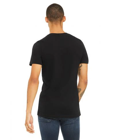 Bella Canvas 3005 V-Neck Short Sleeve - Black - Image 3