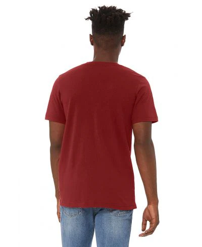 Bella Canvas 3005 V-Neck Short Sleeve - Cardinal - Image 3