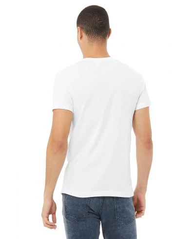 Bella Canvas 3005 V-Neck Short Sleeve - White - Image 3