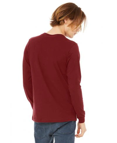 Bella Canvas 3501 Long Sleeve - Cardinal - Image 3