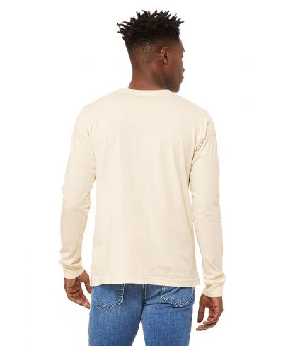 Bella Canvas 3501 Long Sleeve - Natural - Image 3