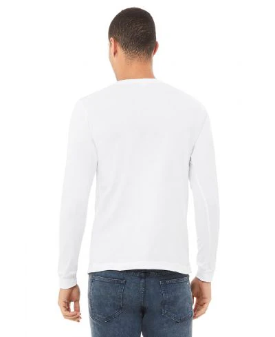 Bella Canvas 3501 Long Sleeve - White - Image 4