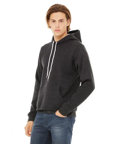 Bella Canvas 3719 Hoodie - Dark Grey HTR - Image 2