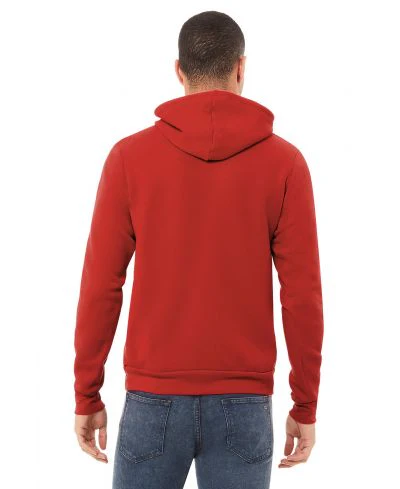 Bella Canvas 3719 Hoodie - Red - Image 3