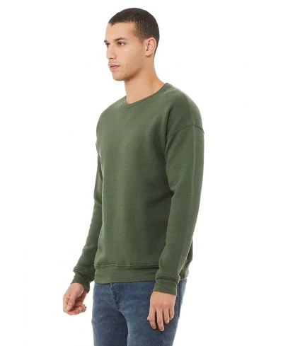 Bella Canvas 3945 Sweatshirt - Military Green - Image 2