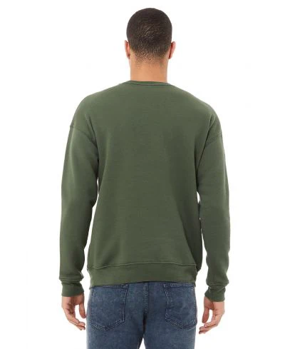 Bella Canvas 3945 Sweatshirt - Military Green - Image 3