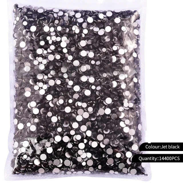 Big Bag Hot Fix  Rhinestones - Jet Black