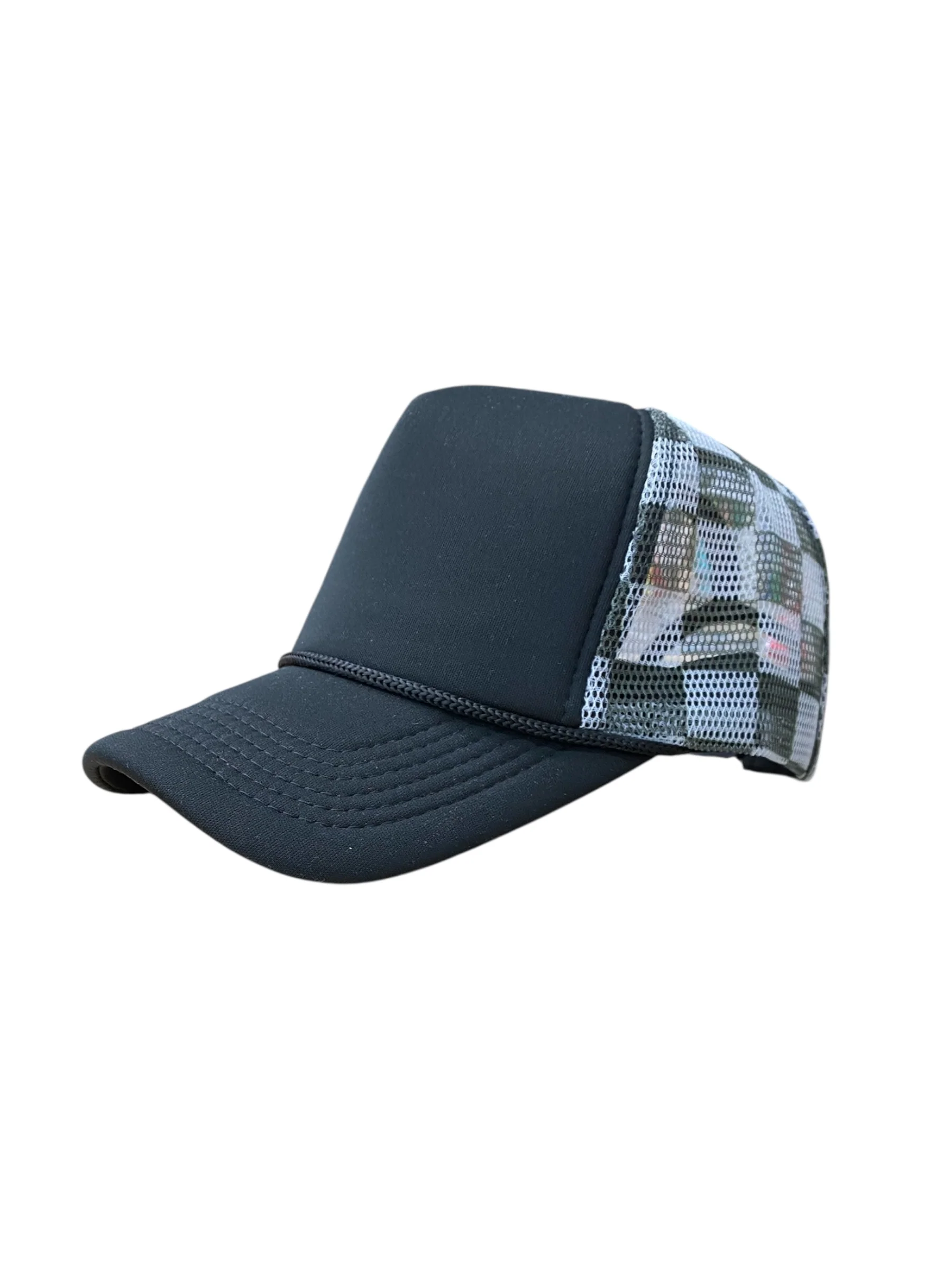 Checker Hat - Black/Forest Green