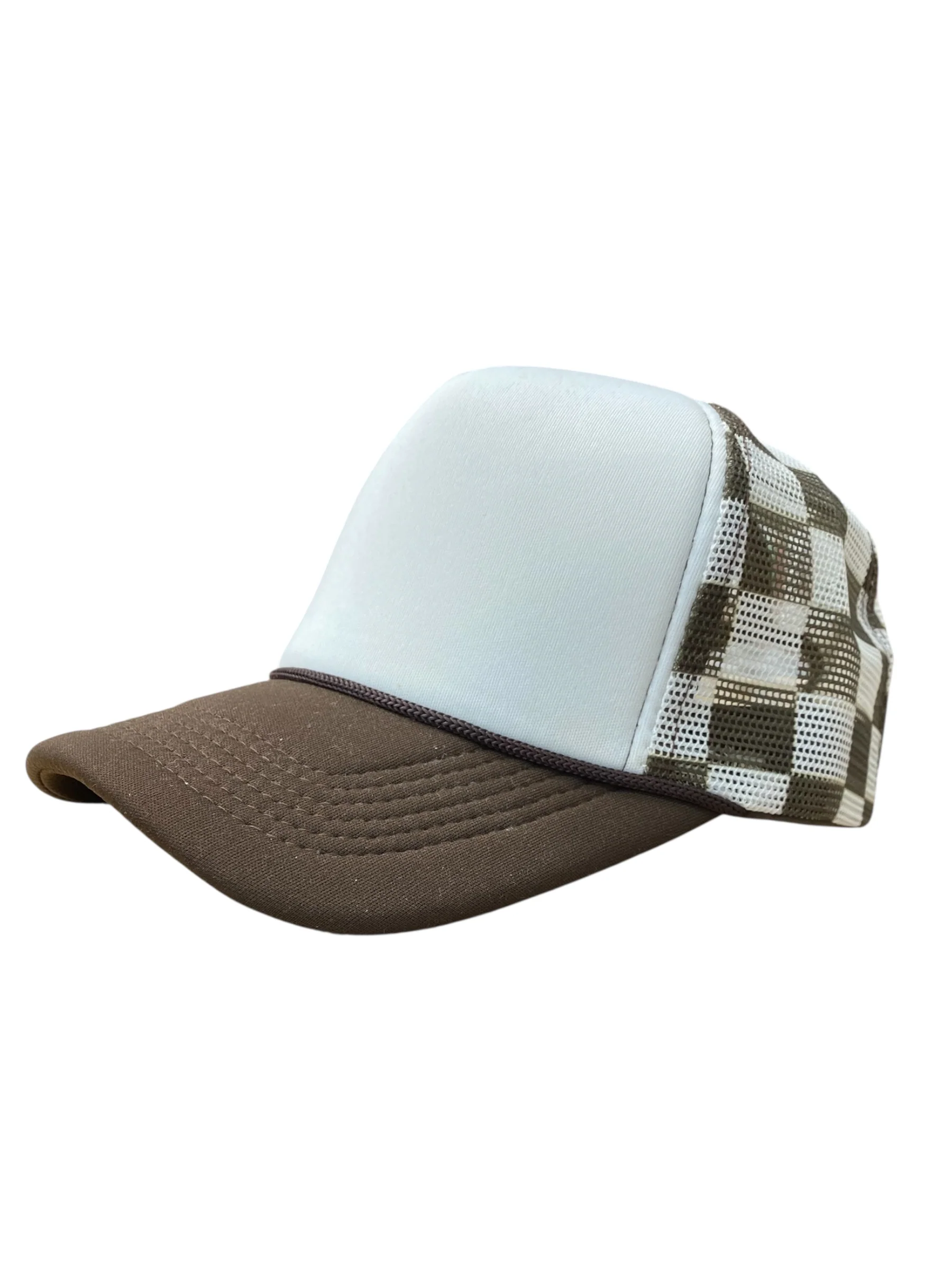 Checker Hat - Brown