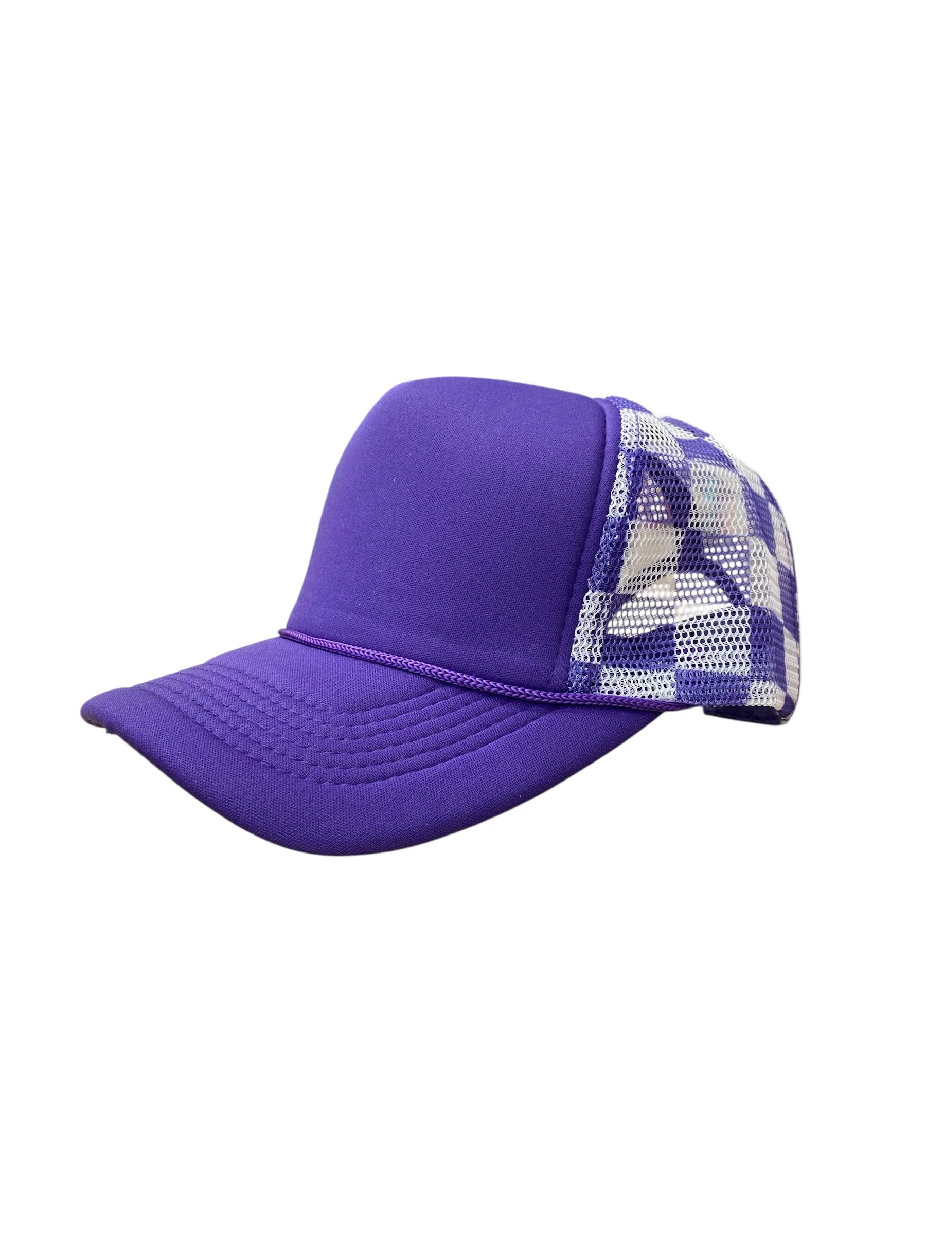 Checker Hat - Purple