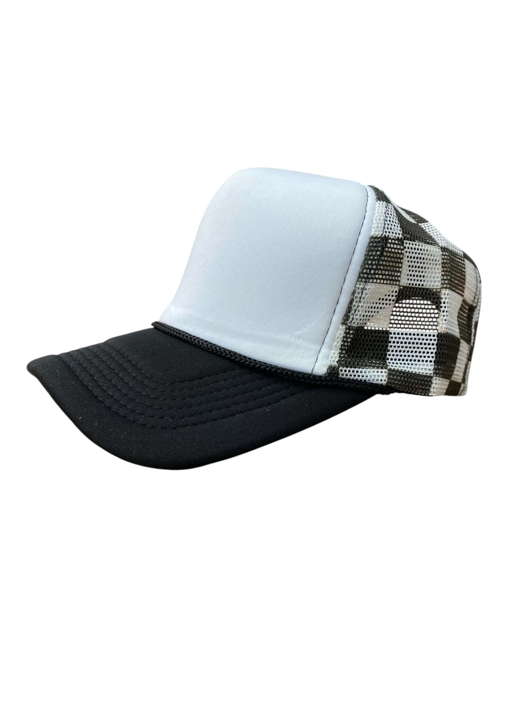 Checker Hat - White/Black