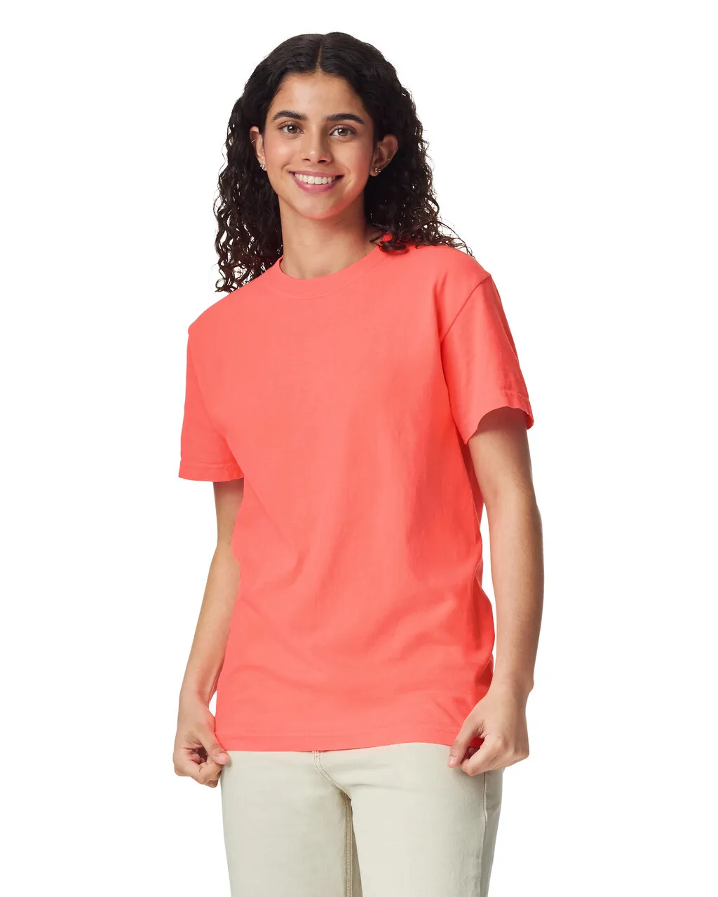 Comfort Colors 1717 Adult Tee - Neon Red Orange - Image 2