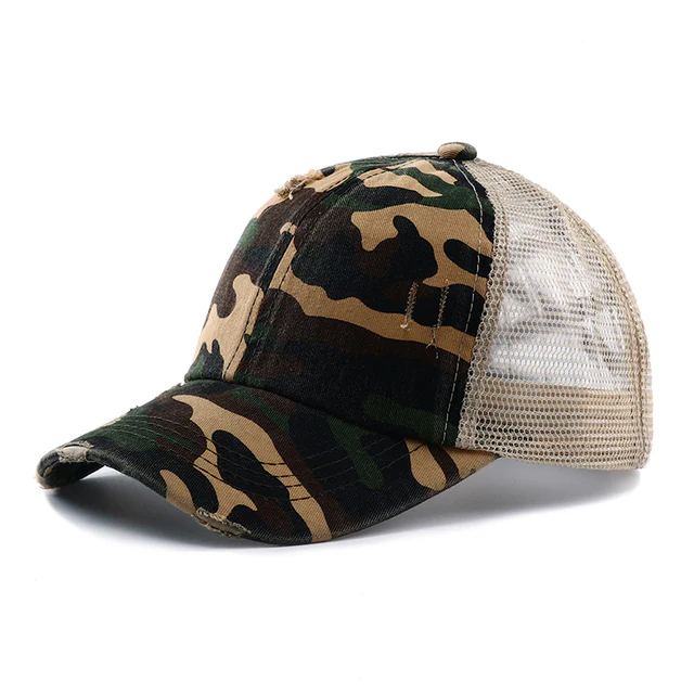 Criss-Cross Cap - Camouflage Green