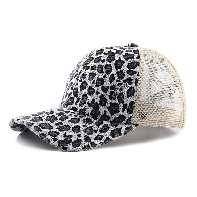 Criss-Cross Cap - Leopard Silver