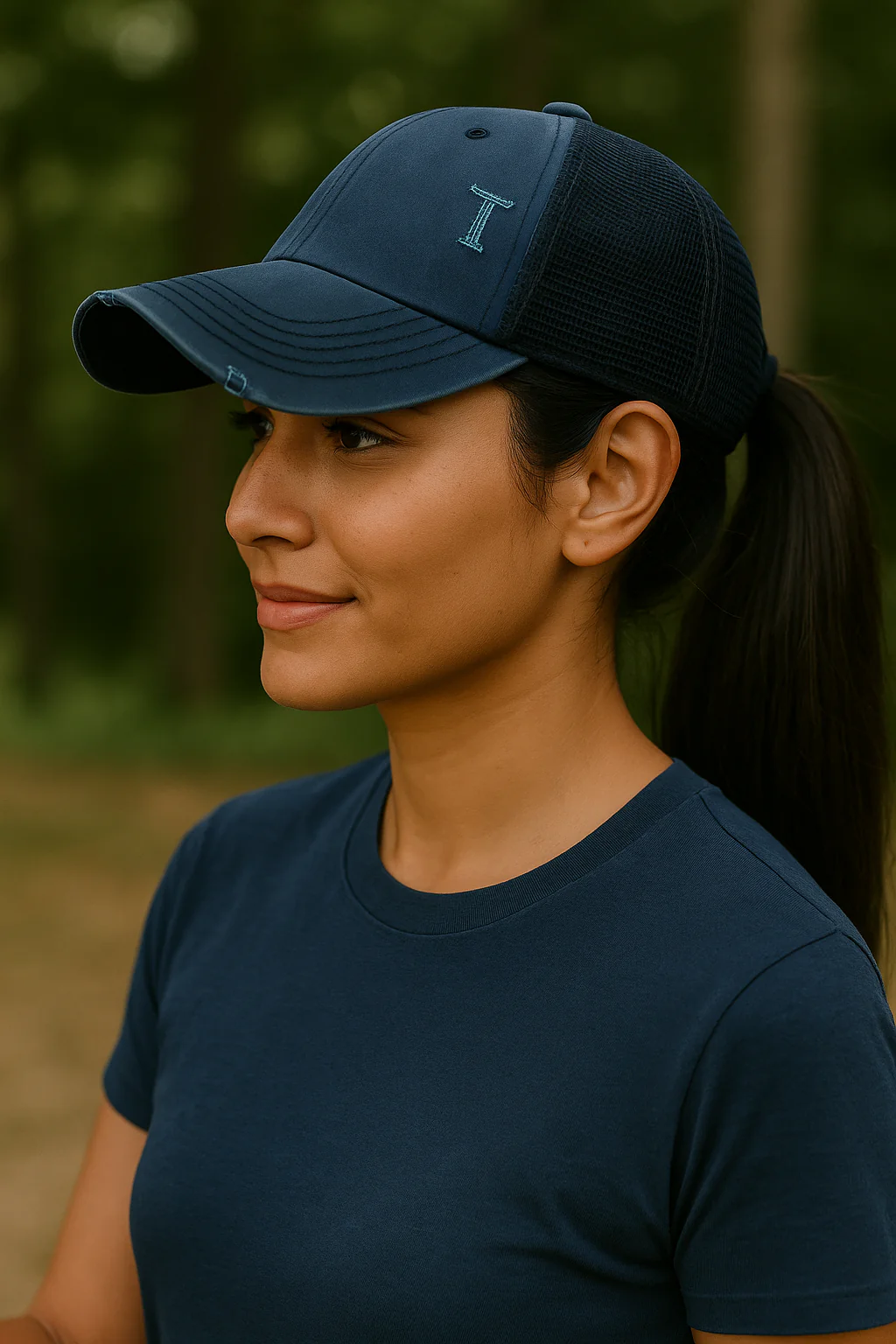 Criss-Cross Cap - Navy