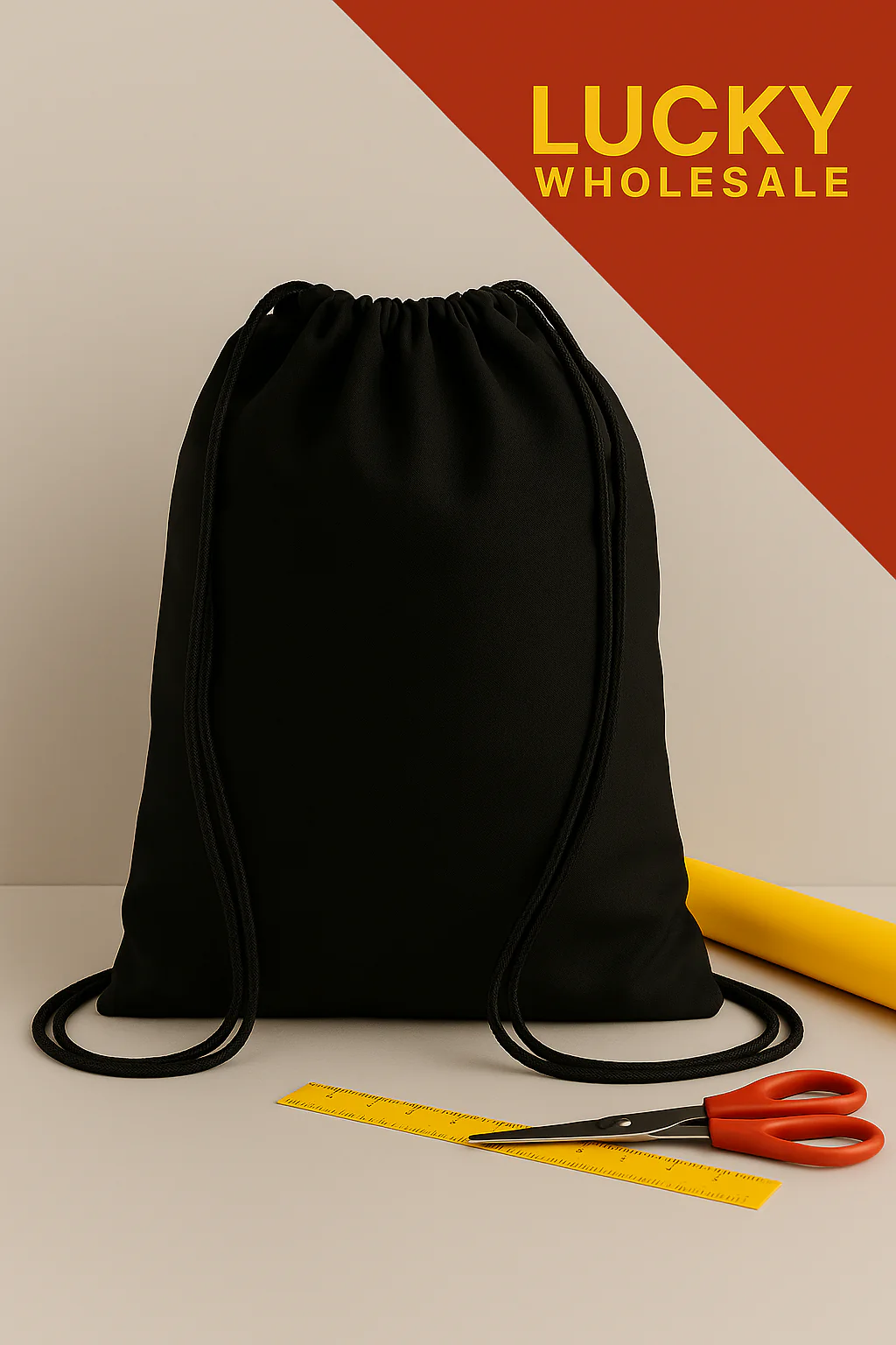 Drawstring Bag - Black