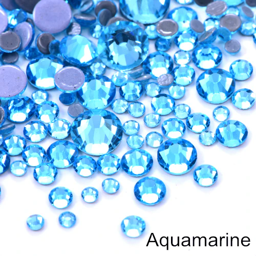 Small Bag Glue on Rhinestones - Aquamarine AB