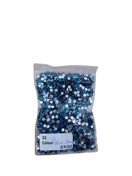 Small Bag Glue On Rhinestones - Blue Ziron - Image 2
