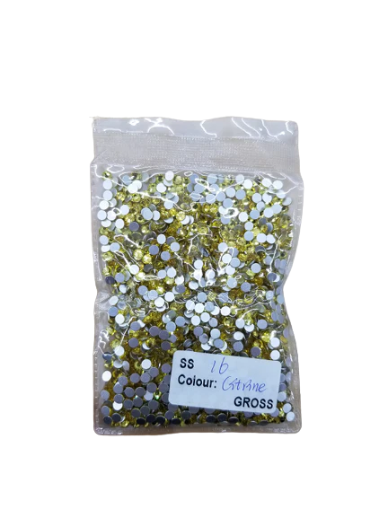 Small Bag Glue On Rhinestones - Citrine - Image 2
