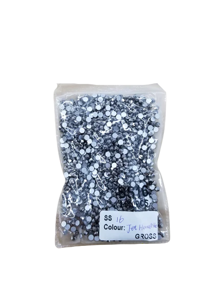Small Bag Glue On Rhinestones - Jet Hematite - Image 2