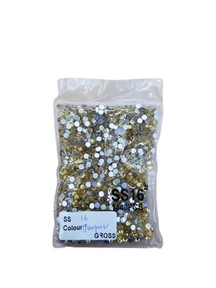 Small G Bag Glue On Rhinestones - Jonquil - Image 2