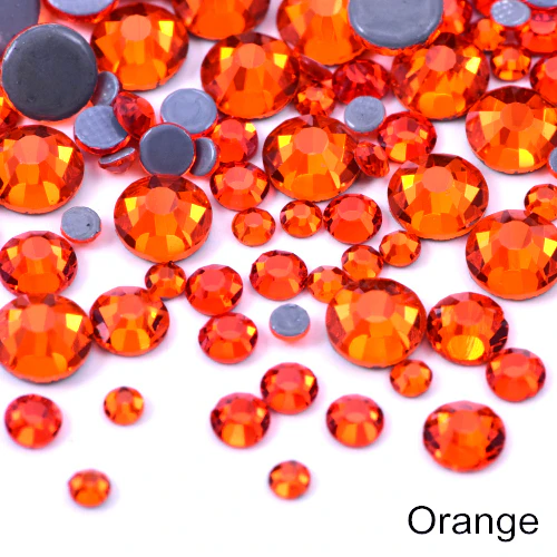 Small Bag Glue On Rhinestones - Orange