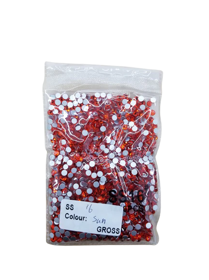 Small Bag Glue On Rhinestones - Orange - Image 2