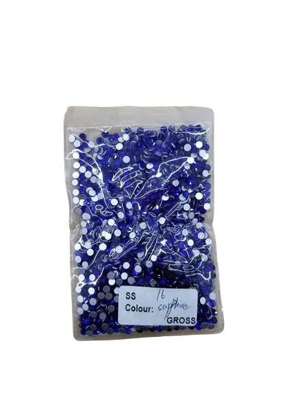 Small Bag Glue On Rhinestones - Sapphire - Image 2