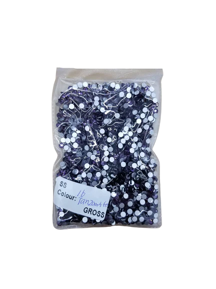 Small Bag Glue On Rhinestones - Tanzanite - Image 2