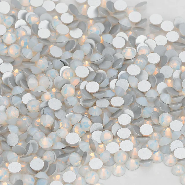 Small Bag Glue On Rhinestones - White Opal