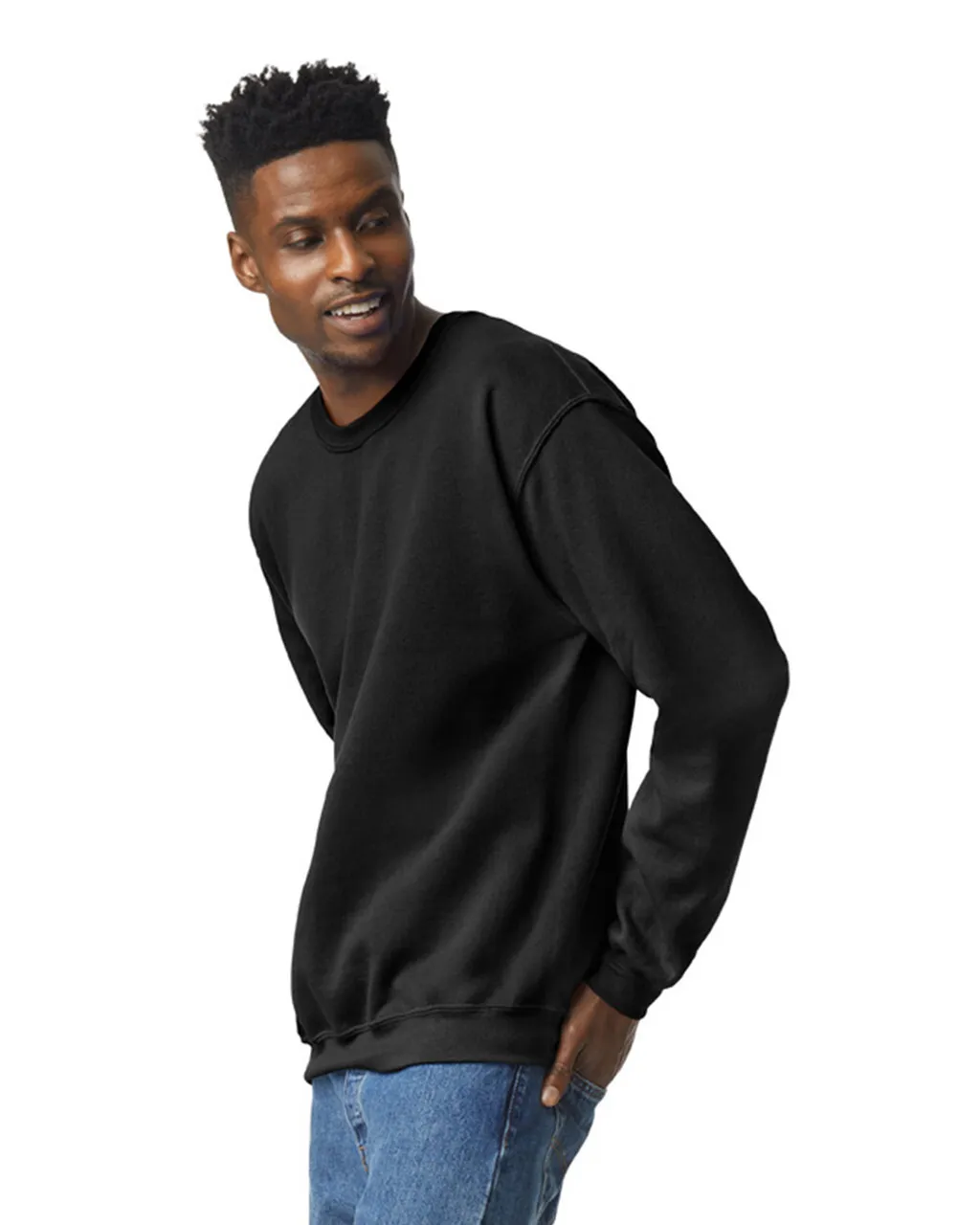 Gildan 18000 Sweatshirt - Black - Image 3