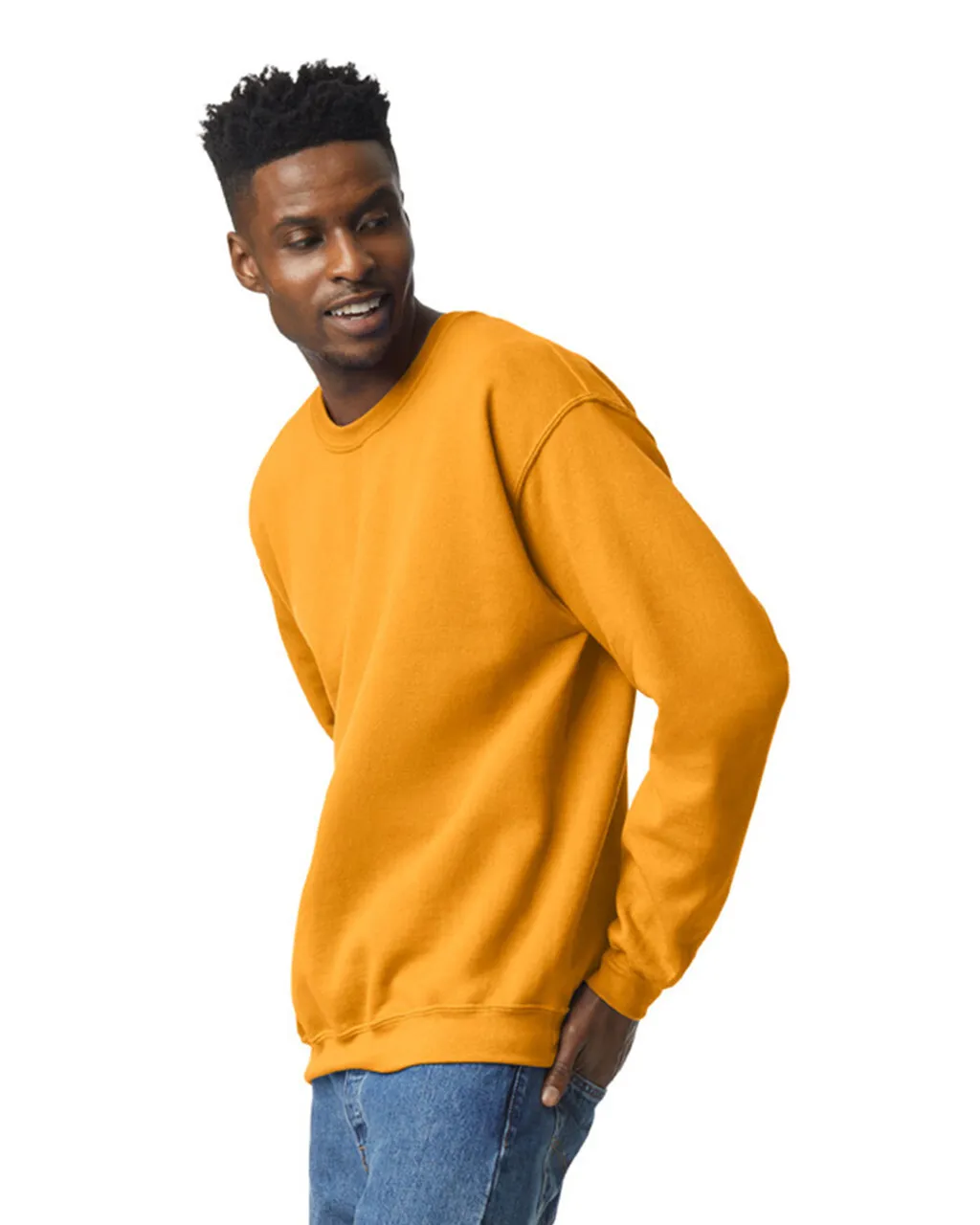 Gildan 18000 Sweatshirt - Gold - Image 3
